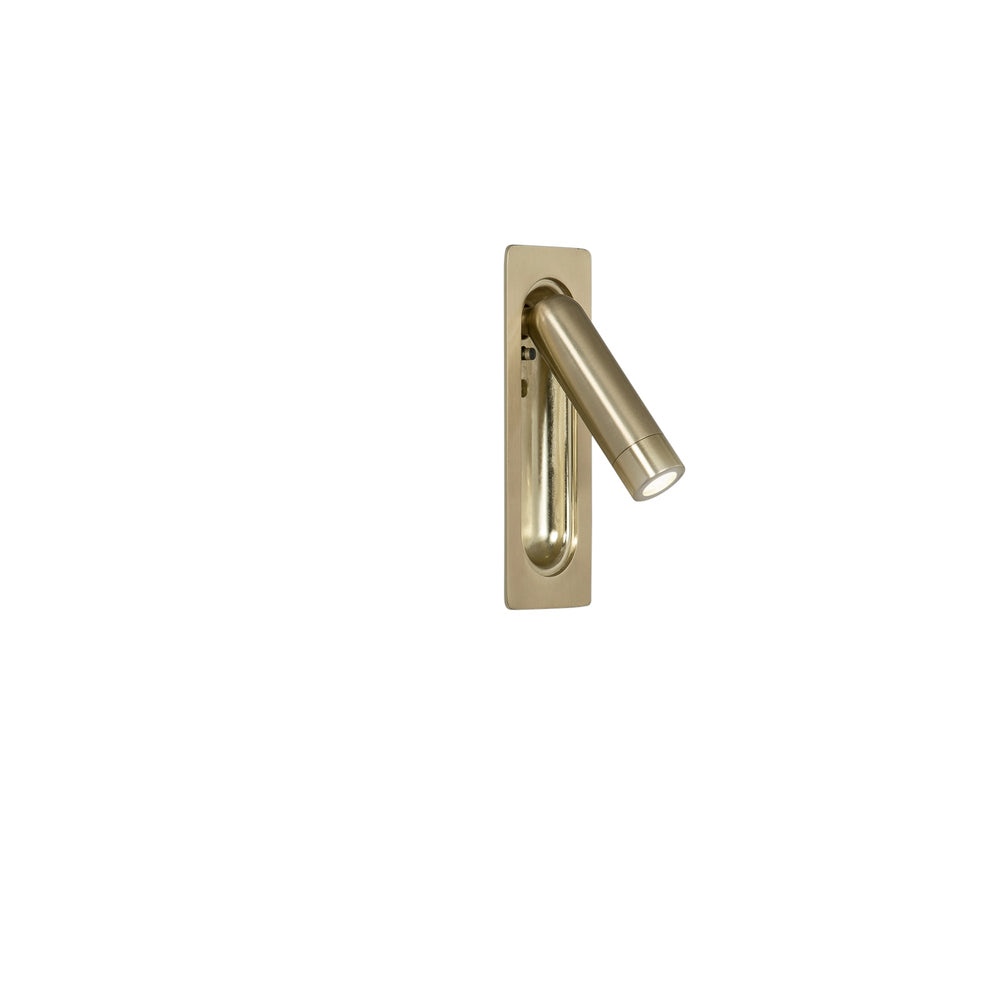 APPLIQUE LED AD INCASSO DEFOE ORIENTABILE ORO 3W 300LM 3000K 6,7X14X16,9CM