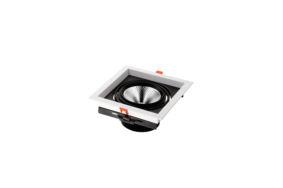 "Faretti ad incasso antiriflesso Destiny con struttura in alluminio 1x30W"