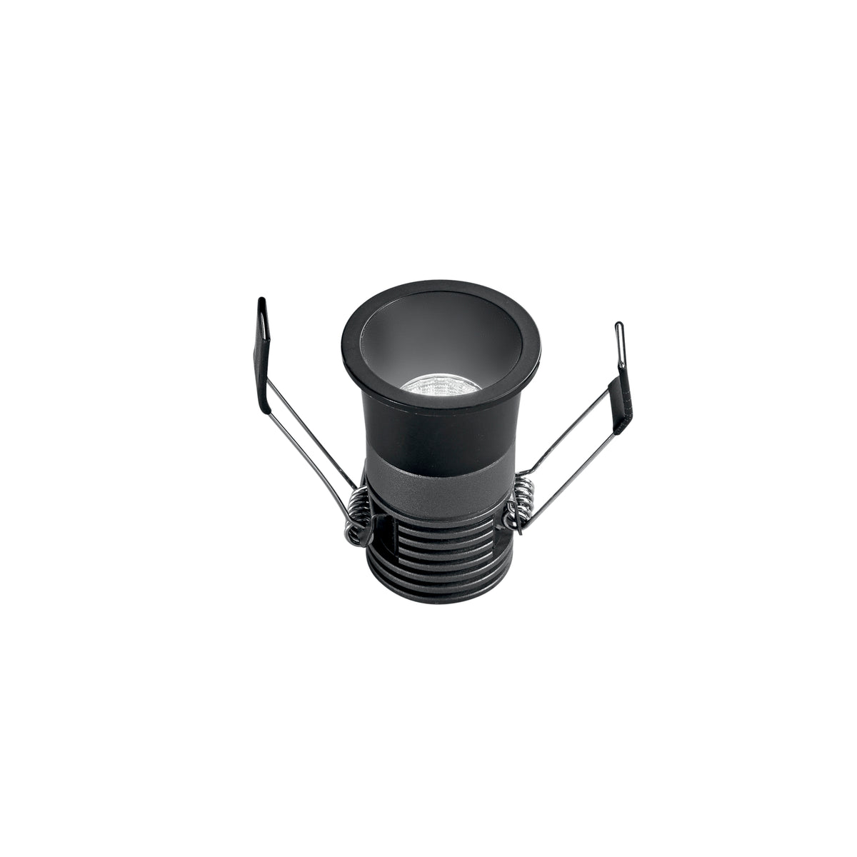 "Faretto ad incasso LED DOT in alluminio nero 5W con CCT e predisposizione DALI"