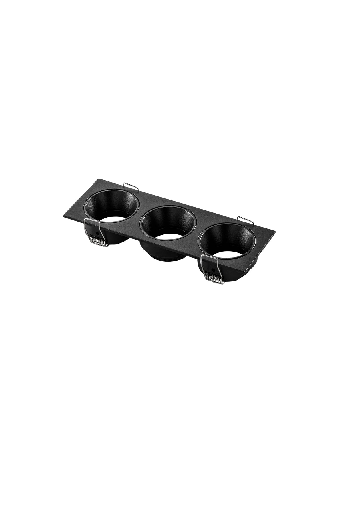 "Incasso Eleven con struttura rettangolare in alluminio nero 3xGU10"