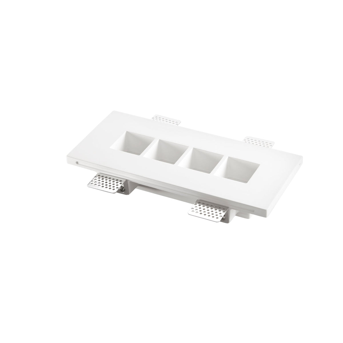 "Faretto ad incasso HIVE in gesso bianco verniciabile per 4 punti luce"