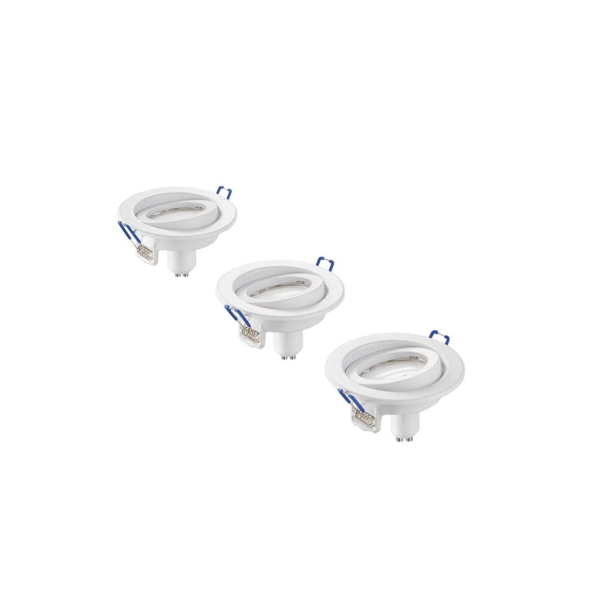 Kit 3 faretti da incasso LED MATRIX orientabile GU10 5W Ø100 mm bianco