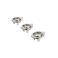 Kit 3 faretti da incasso LED MATRIX orientabile GU10 5W Ø100 mm nickel