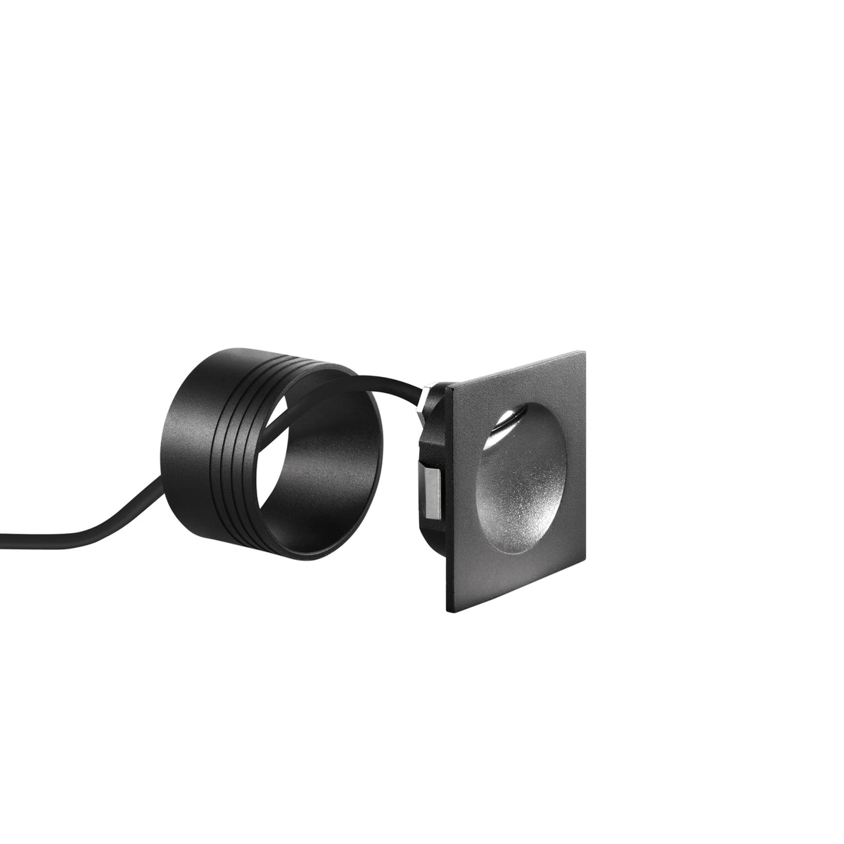 "Segnapassi da esterno LED ONYX in alluminio quadrato 3000K - Nero
