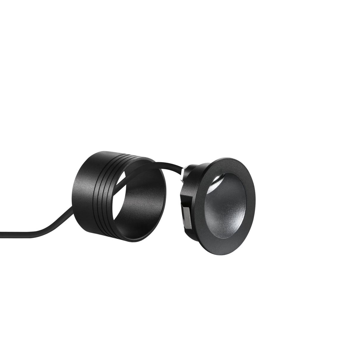 "Segnapassi da esterno LED ONYX in allumino Rotondo 3000K - Nero