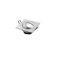 "Faretto ad incasso LED ORIONE quadrato orientabile in alluminio 4000K - Argento