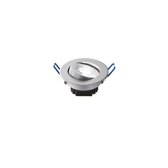 "Faretto ad incasso LED ORIONE rotondo orientabile in alluminio 4000K - Argento
