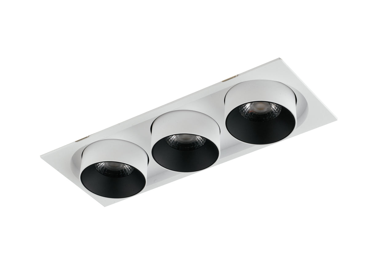 "Faretto ad incasso LED OUTSIDER estraibile ed orientabile 3 x 30 W - 4000K