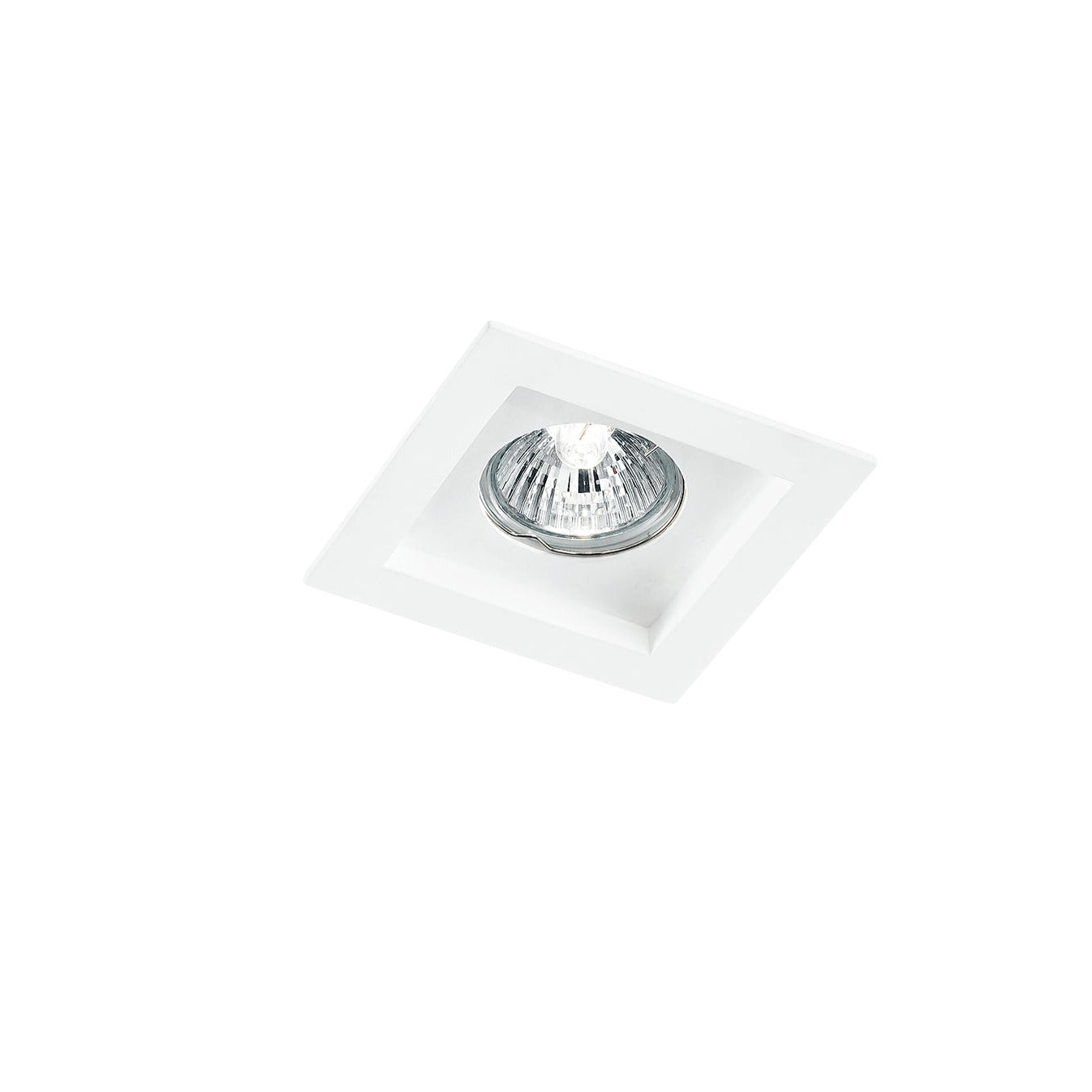 "Incasso PHANTOM quadrato in gesso bianco verniciabile 1xGU10