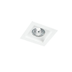 "Incasso PHANTOM quadrato in gesso bianco verniciabile 1xGU10