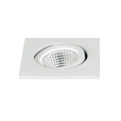 "Faretto ad incasso LED POLARIS quadrato orientabile in alluminio bianco