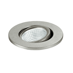 "Faretto ad incasso LED POLARIS rotondo orientabile in alluminio argento