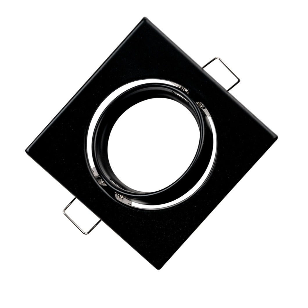 Incasso REFLEX quadrato in metallo orientabile - nero