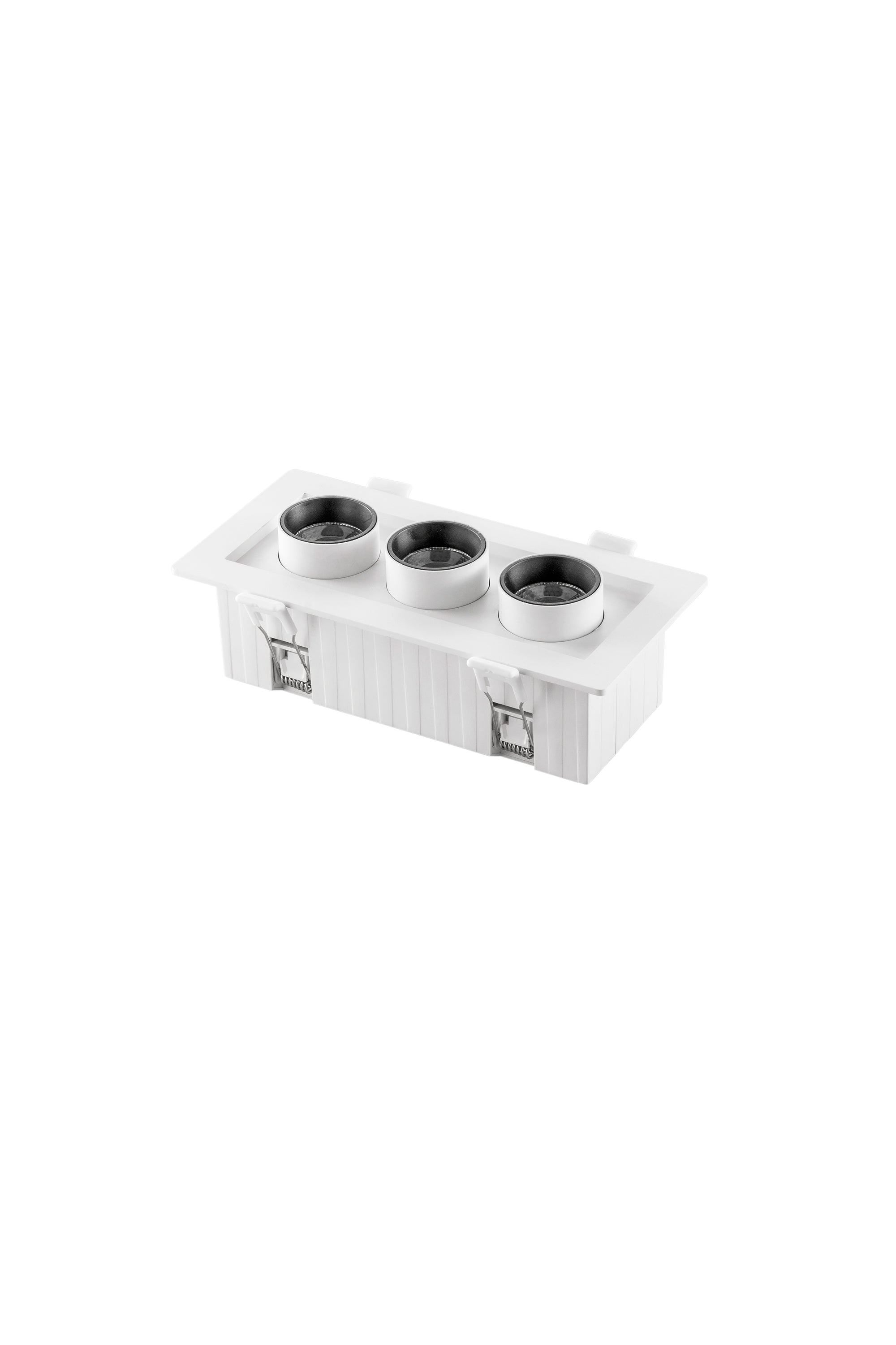 Faretto LED incasso SIDER antiriflesso estraibile ed orientabile - 3 luci - bianco
