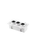Faretto LED incasso SIDER antiriflesso estraibile ed orientabile - 3 luci - bianco