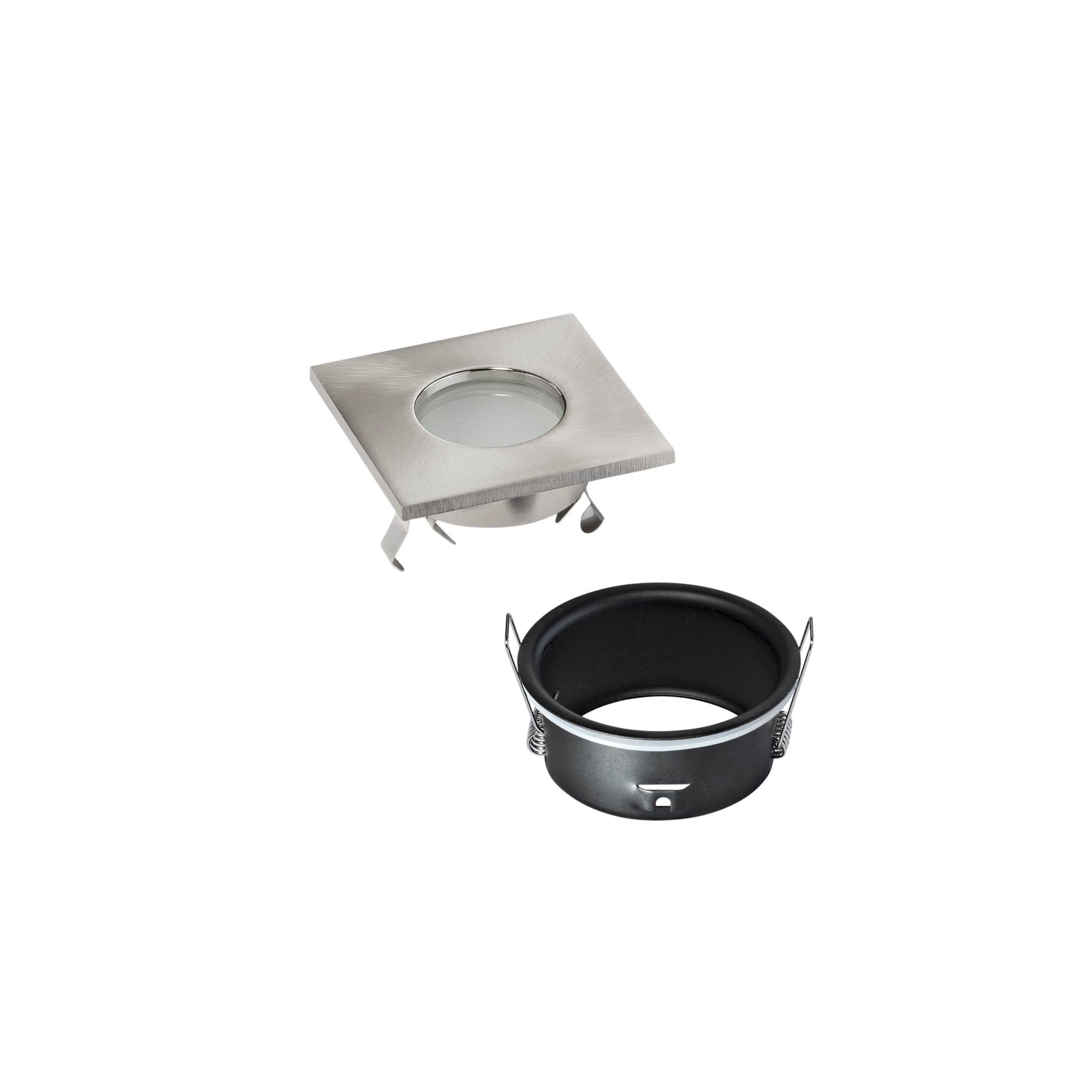 "Struttura per Faretto ad incasso VIPER quadrata in metallo Nikel IP65