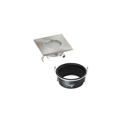 "Struttura per Faretto ad incasso VIPER quadrata in metallo Nikel IP65
