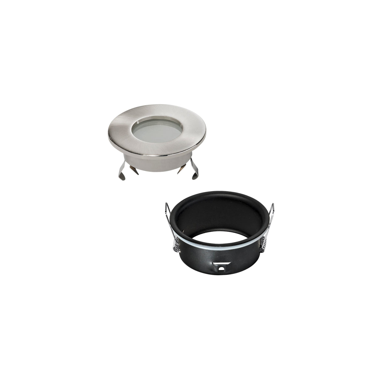 "Struttura per Faretto ad incasso VIPER rotonda in metallo Nikel IP65