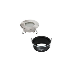"Struttura per Faretto ad incasso VIPER rotonda in metallo Nikel IP65