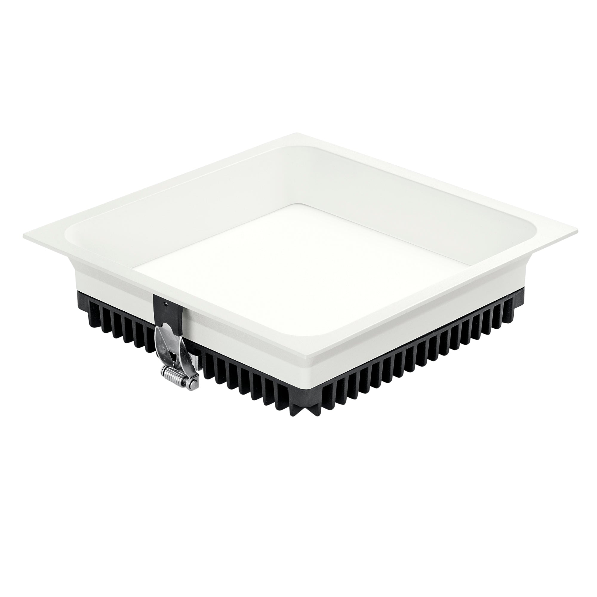 "Faretto da incasso XANTO quadrato in alluminio bianco satinato con CCT 220x220cm"