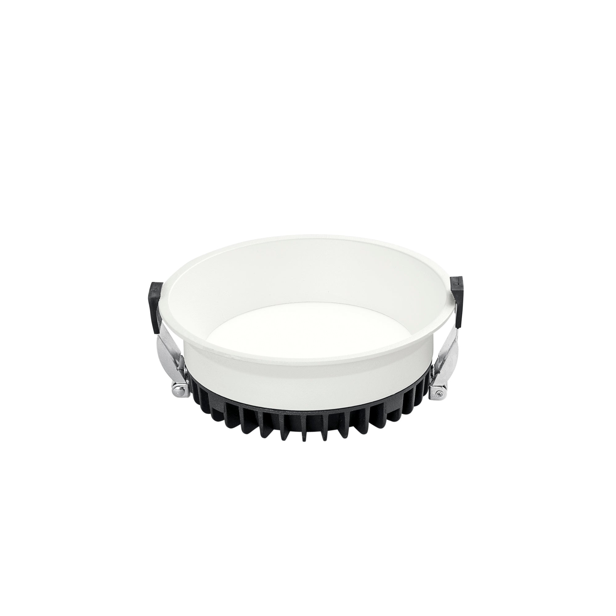 "Faretto da incasso XANTO rotondo in alluminio bianco satinato con CCT 145x145cm"