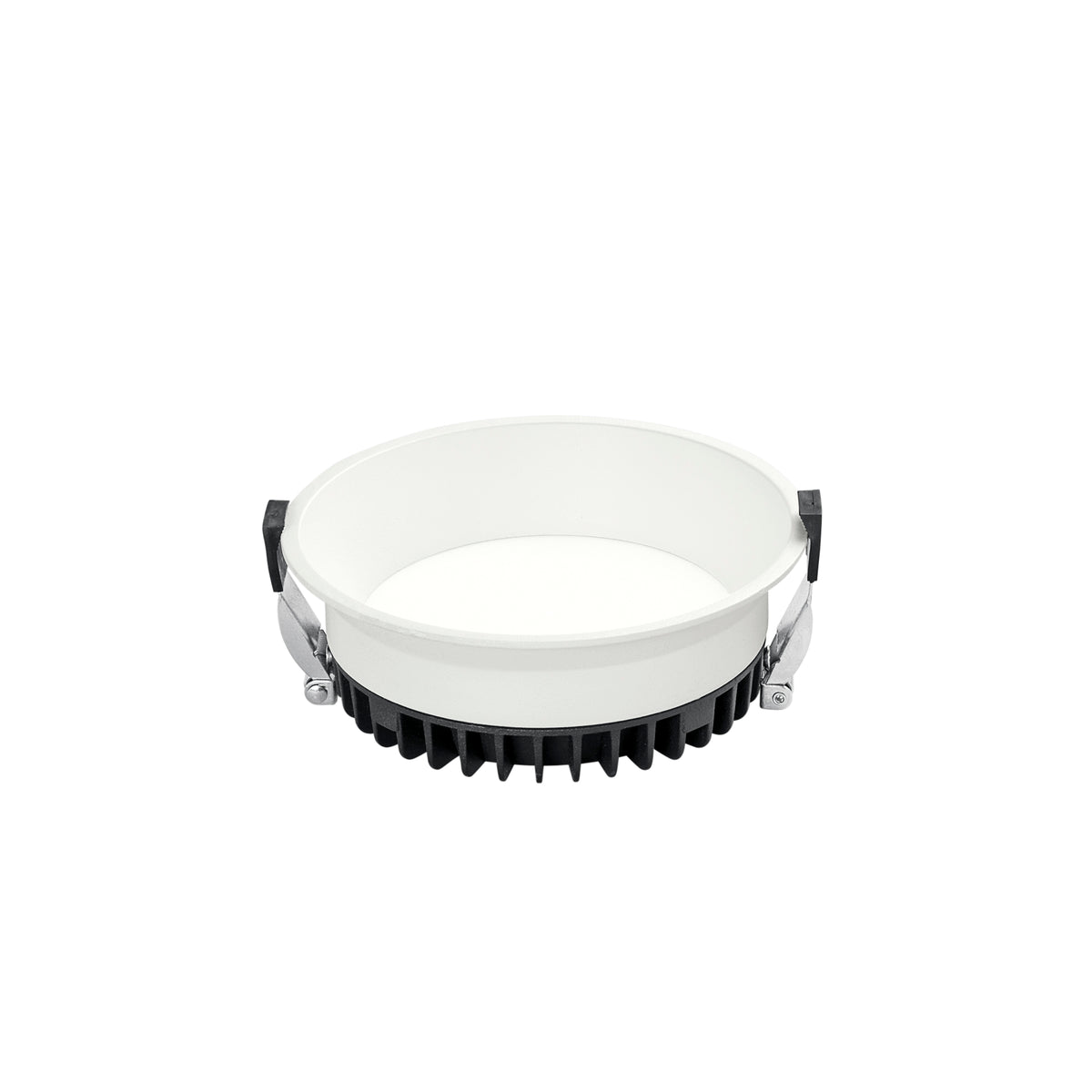 "Faretto da incasso XANTO rotondo in alluminio bianco satinato con CCT 145x145cm"