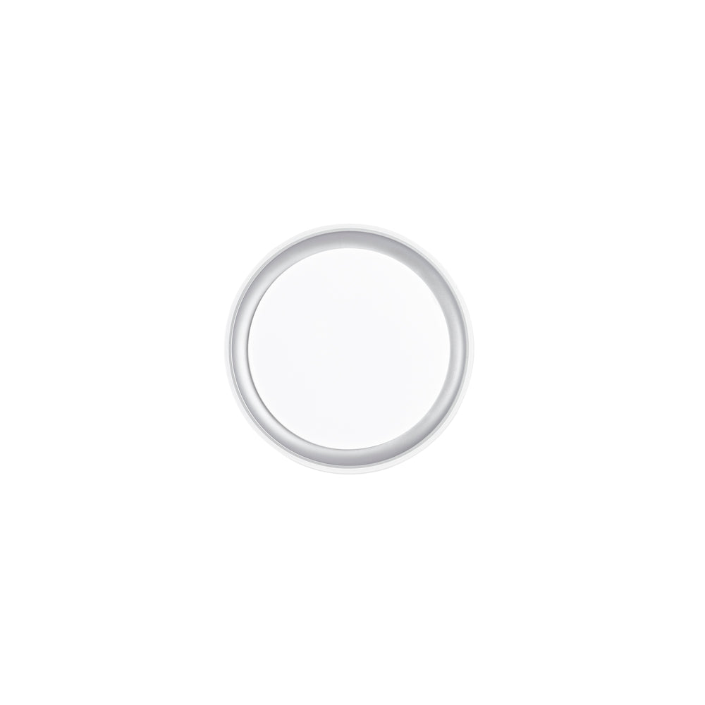 PLAFONIERA LED NEON TONDA BIANCA/SILVER 24W 3450LM CCT 40X40X7CM