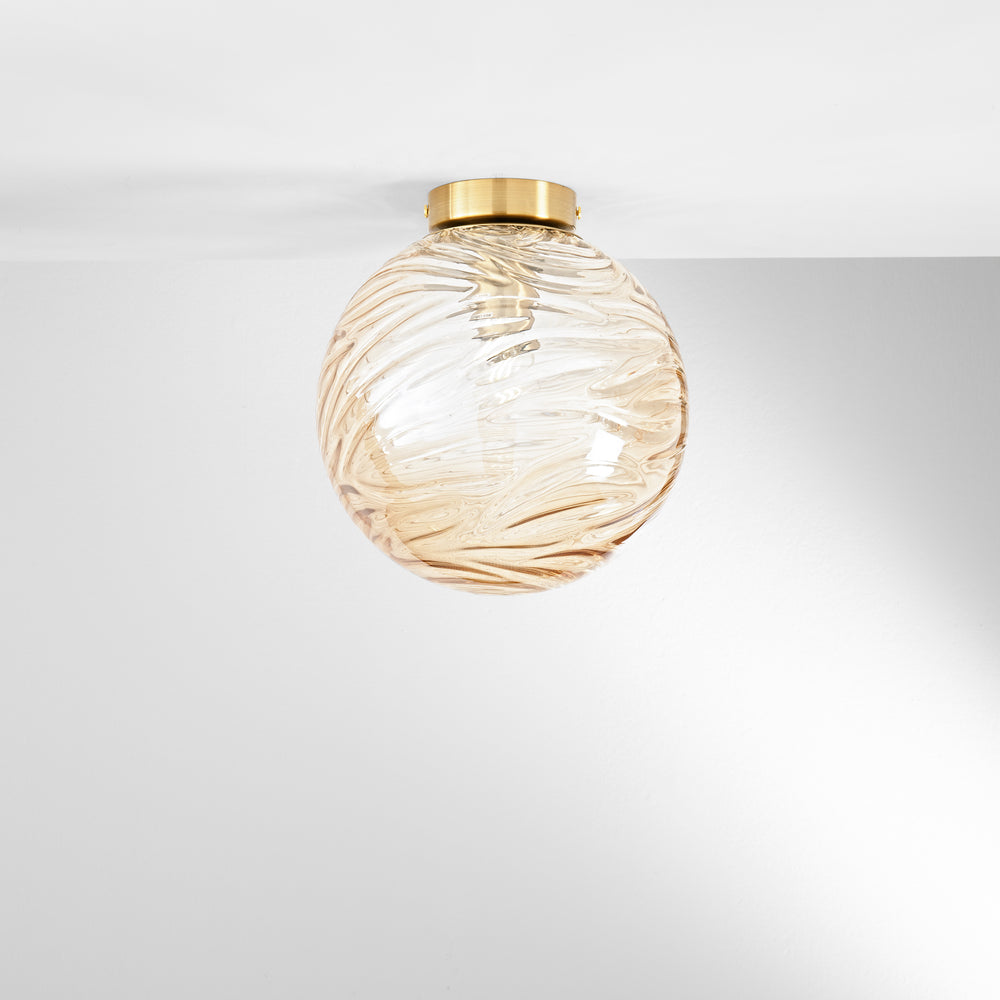 PLAFONIERA NEREIDE CHAMPAGNE 1XE27 25X25CM