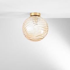PLAFONIERA NEREIDE CHAMPAGNE 1XE27 25X25CM