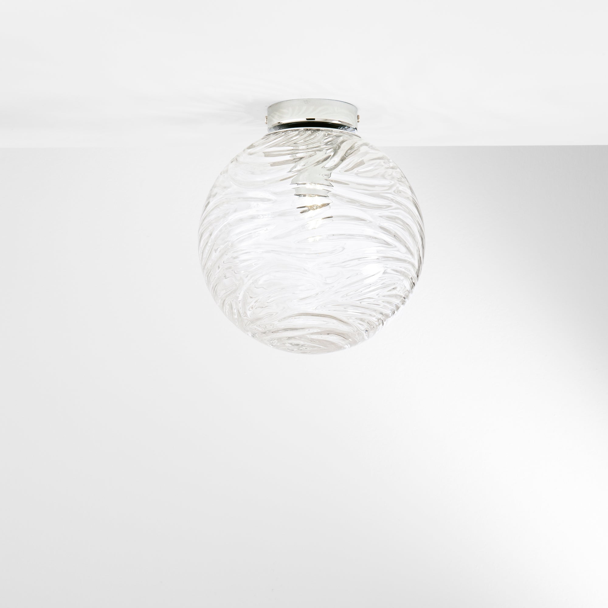 PLAFONIERA NEREIDE TRASPARENTE 1XE27 25X25CM