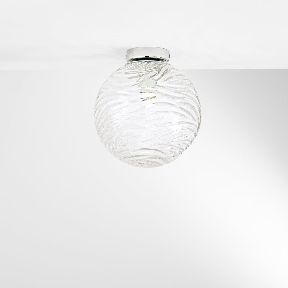 PLAFONIERA NEREIDE TRASPARENTE 1XE27 25X25CM