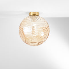 PLAFONIERA NEREIDE CHAMPAGNE 1XE27 30X30CM