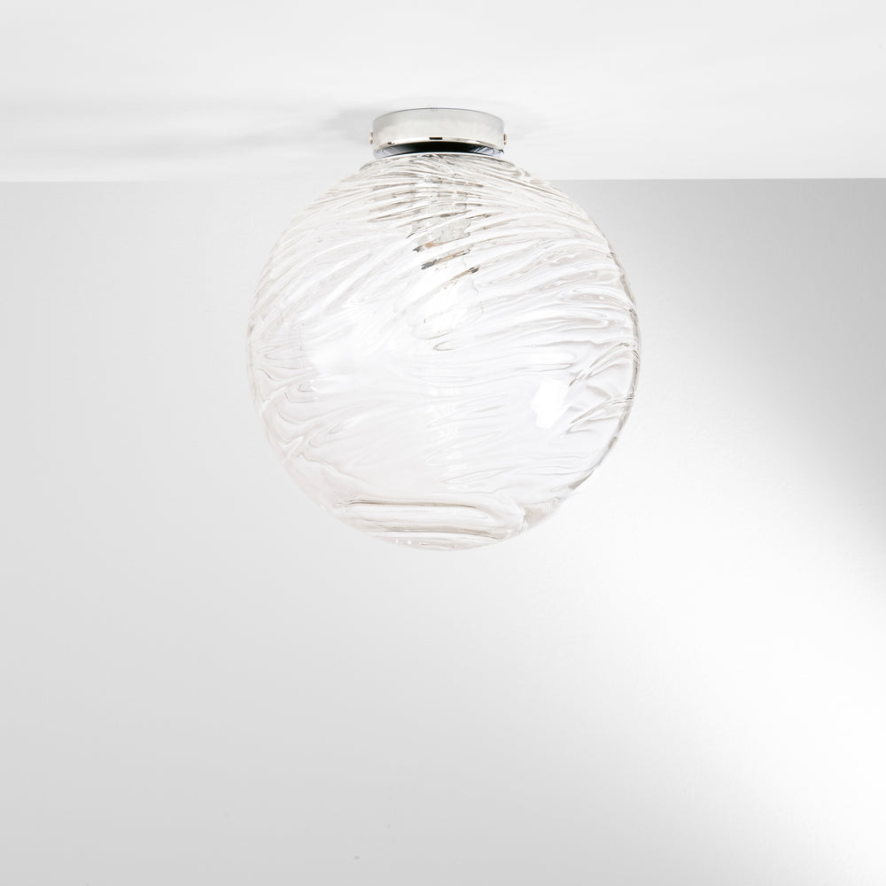 PLAFONIERA NEREIDE TRASPARENTE 1XE27 30X30CM