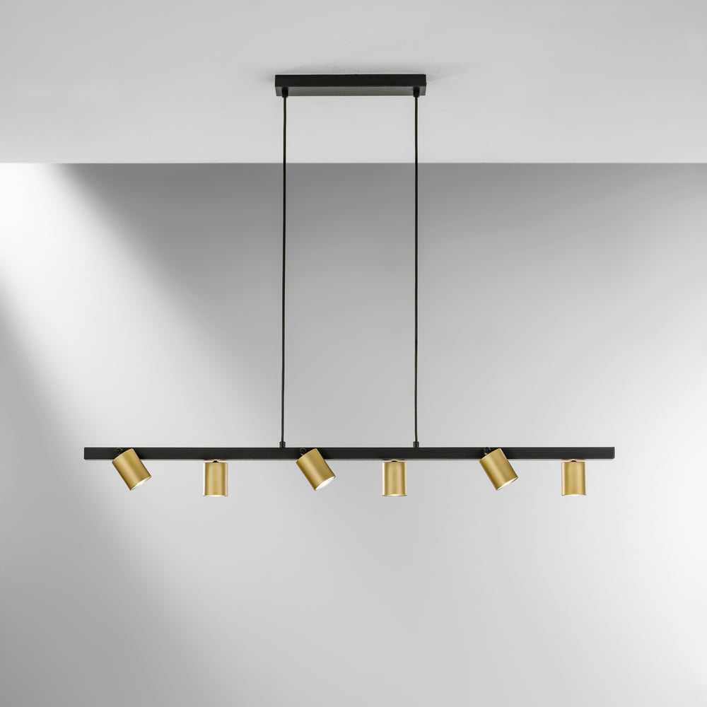 SOSPENSIONE NIZZA NERA/ORO 6XGU10 110X15X150CM