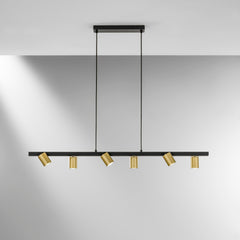 SOSPENSIONE NIZZA NERA/ORO 6XGU10 110X15X150CM