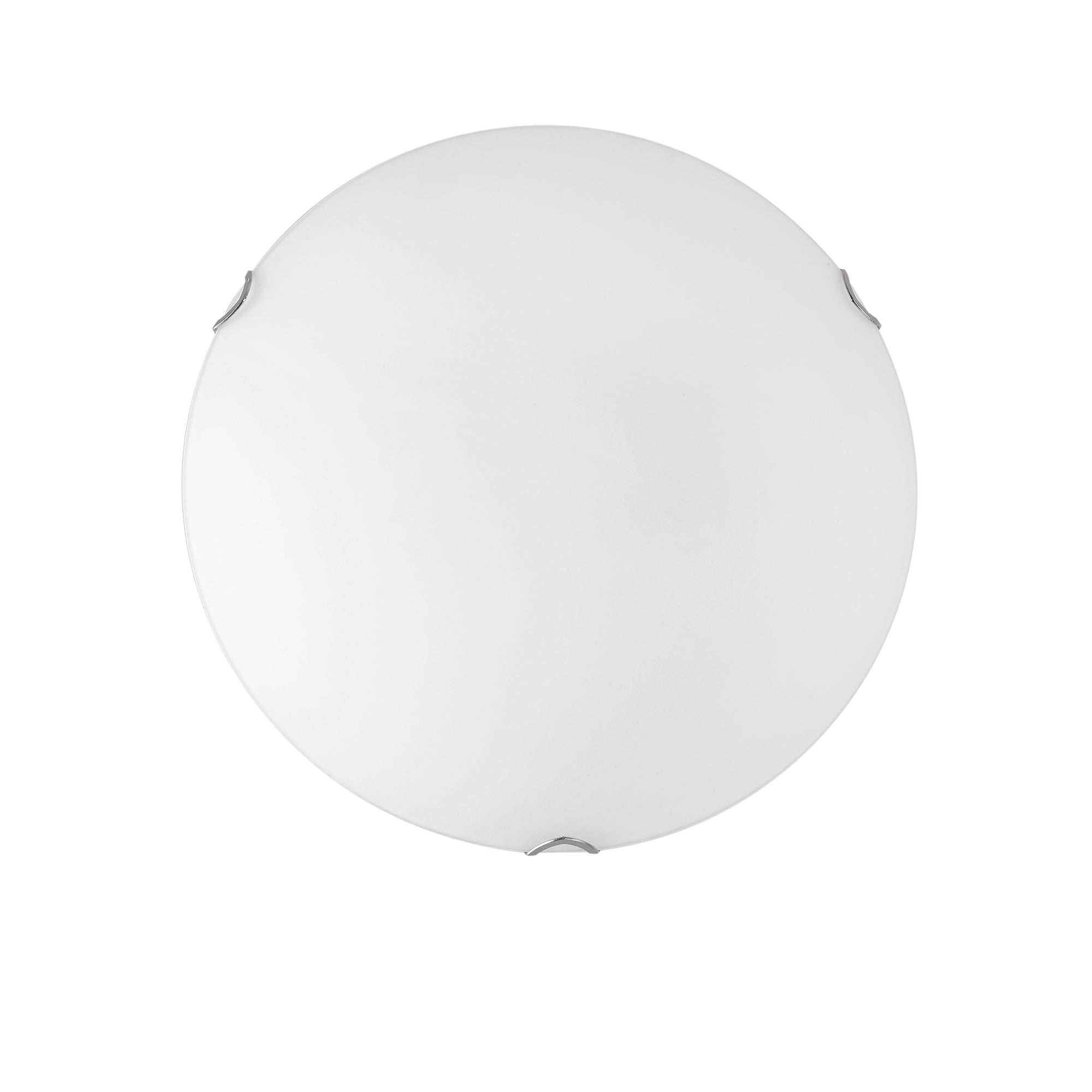 "Plafoniera OBLO in vetro bianco Ø50 cm."