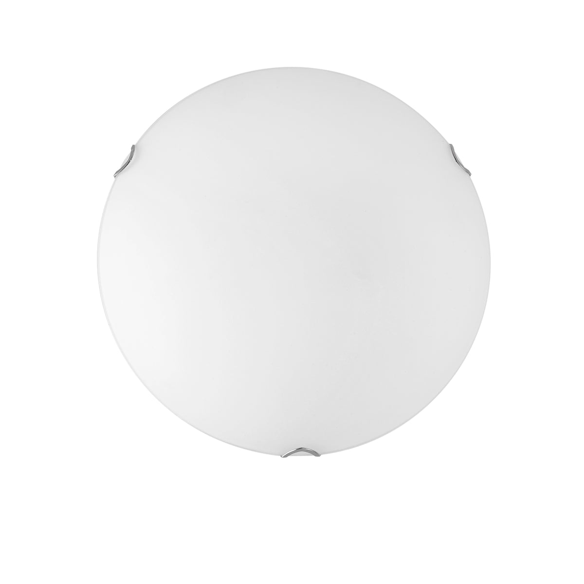 "Plafoniera OBLO in vetro bianco Ø50 cm."