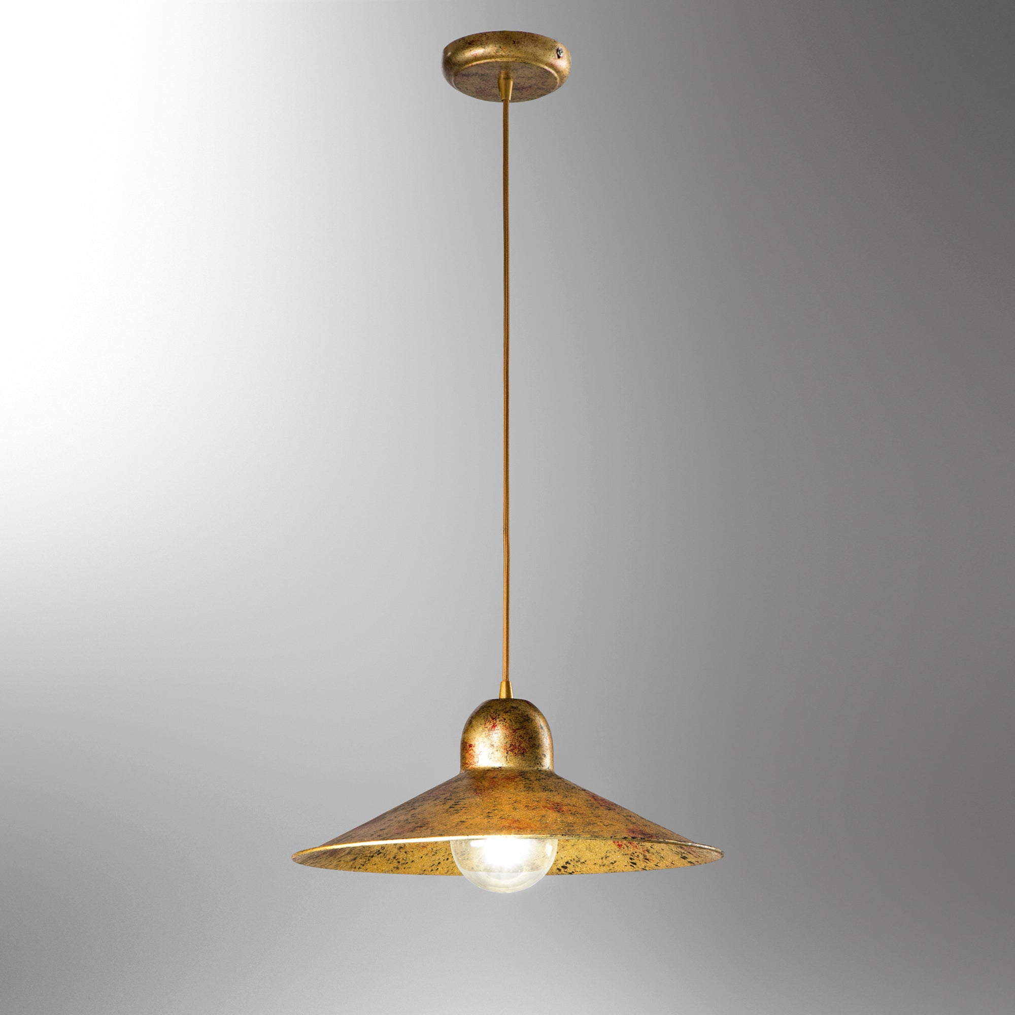 SOSPENSIONE ORLEANS ORO/OCRA 1XE27 39X120CM