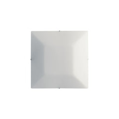 "Plafoniera OSIRIDE in vetro bianco 25x25 cm."