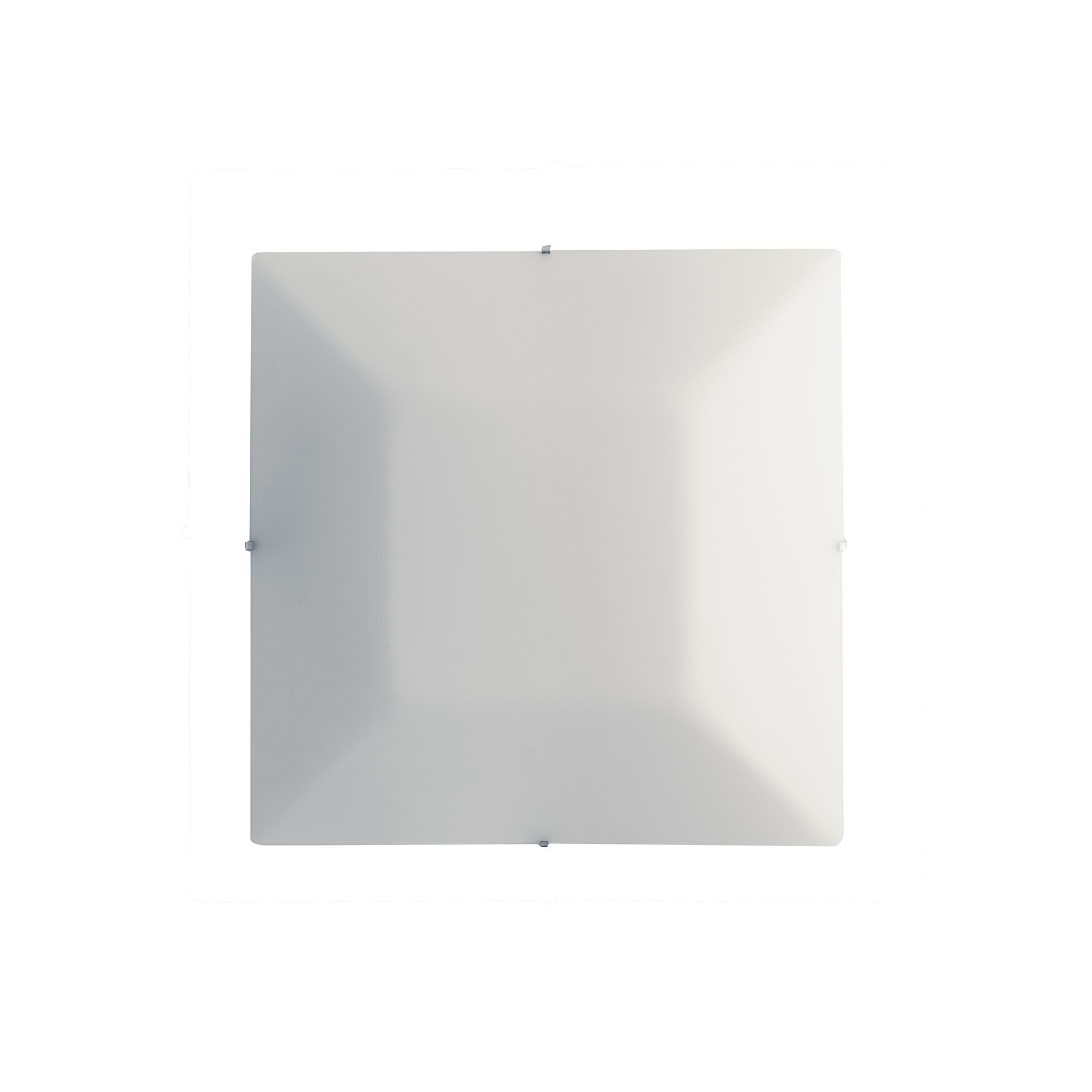 "Plafoniera OSIRIDE in vetro bianco 40x40 cm."