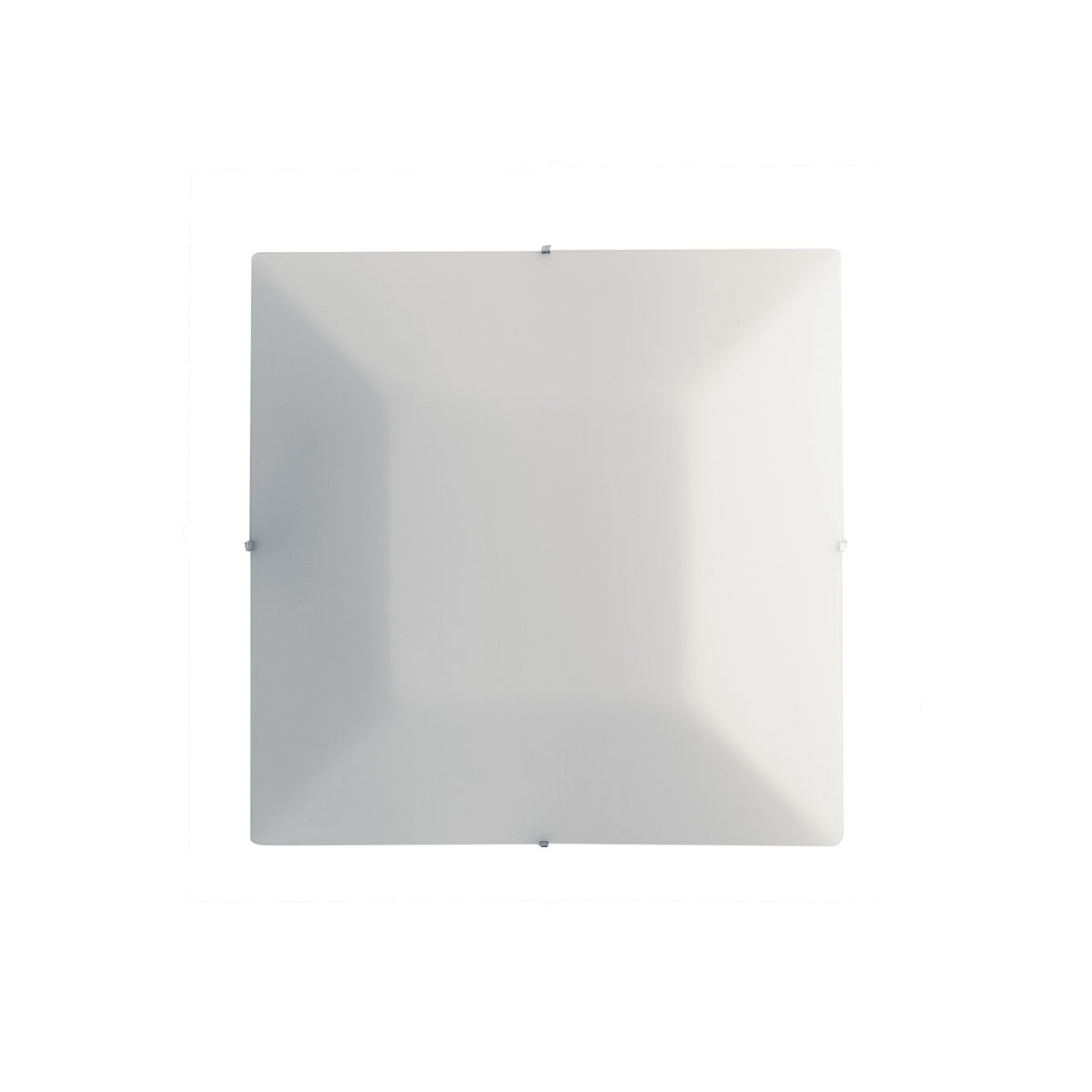 "Plafoniera OSIRIDE in vetro bianco 40x40 cm."