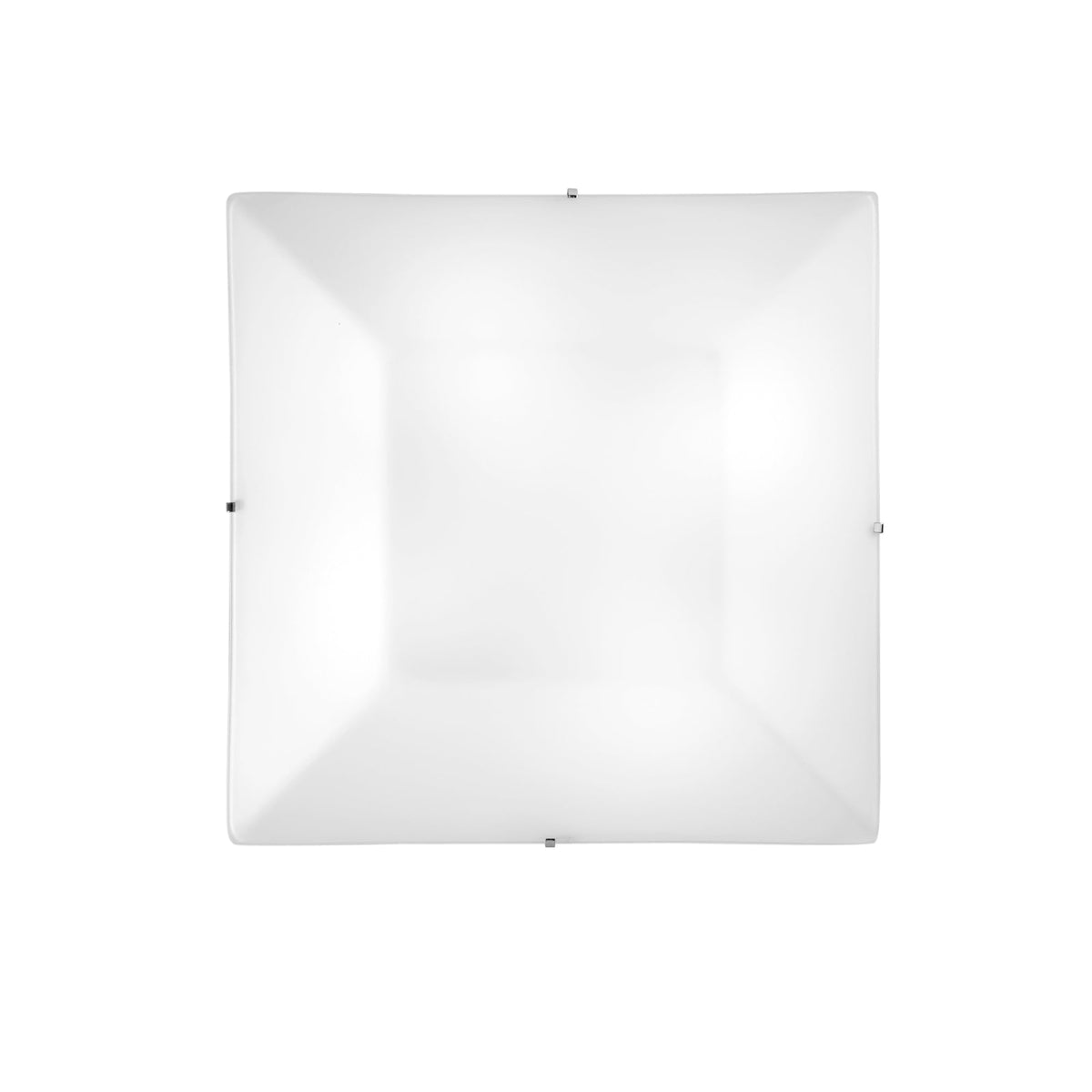 "Plafoniera OSIRIDE in vetro bianco 50x50 cm."
