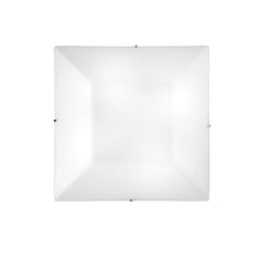 "Plafoniera OSIRIDE in vetro bianco 50x50 cm."
