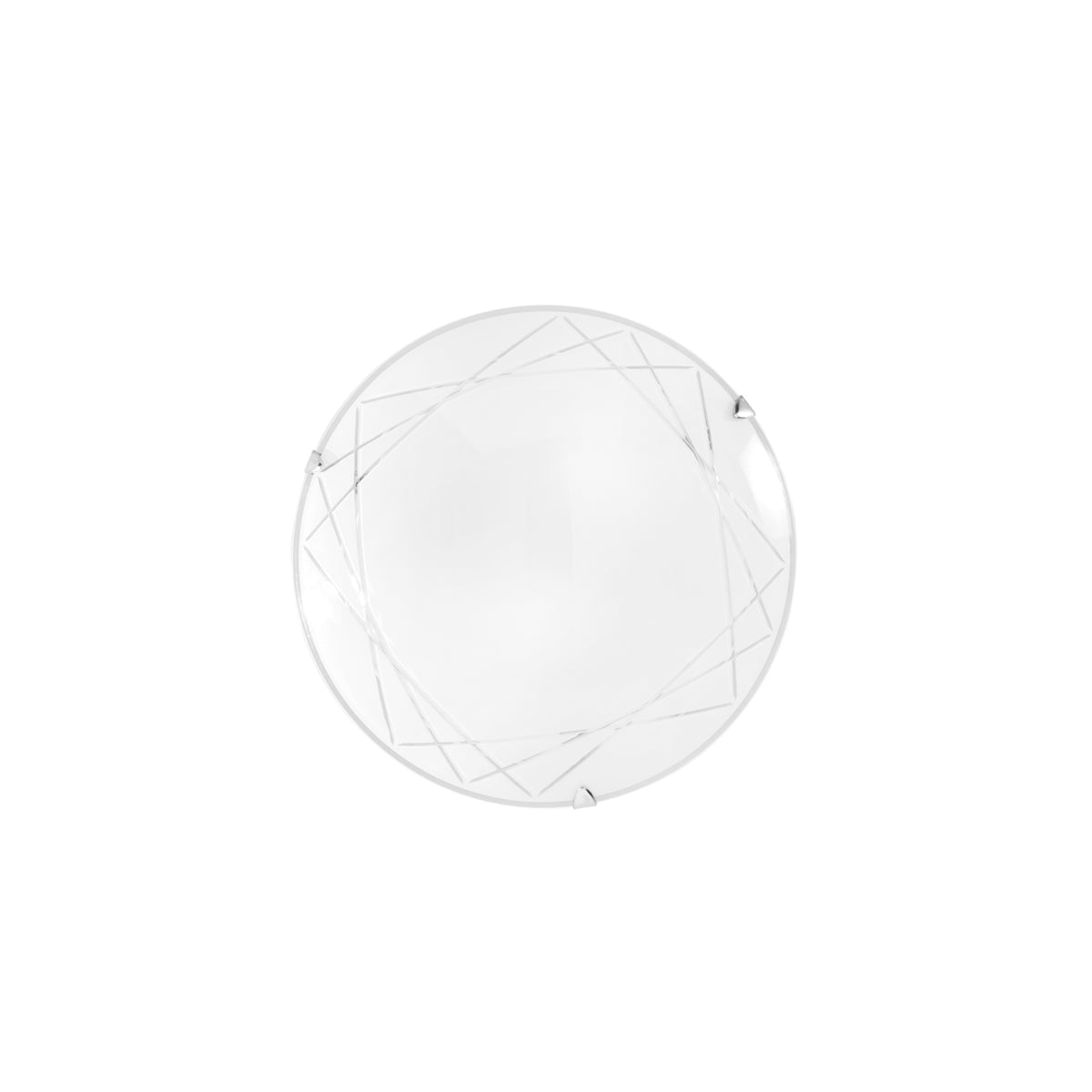"Plafoniera PARADISE in vetro bianco Ø 30cm."