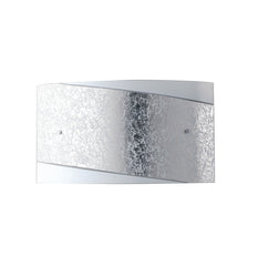 "Applique PARIS in vetro con decoro in foglia argento 35x20 cm."