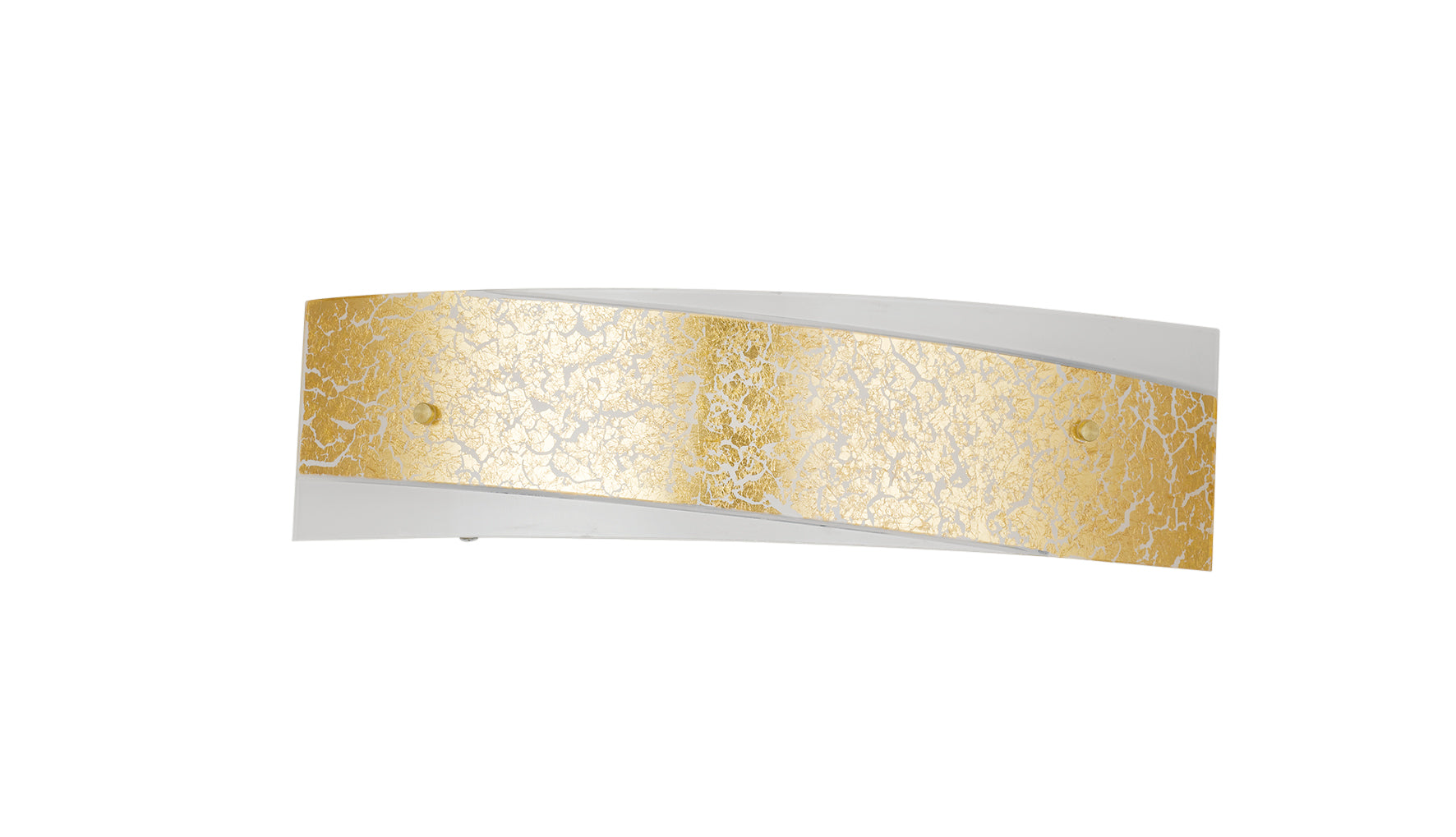 "Applique PARIS in vetro con decoro in foglia oro 45x12 cm."