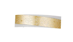 "Applique PARIS in vetro con decoro in foglia oro 45x12 cm."