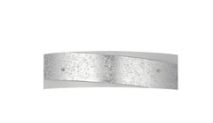 "Applique PARIS in vetro con decoro in foglia argento 45x12 cm."