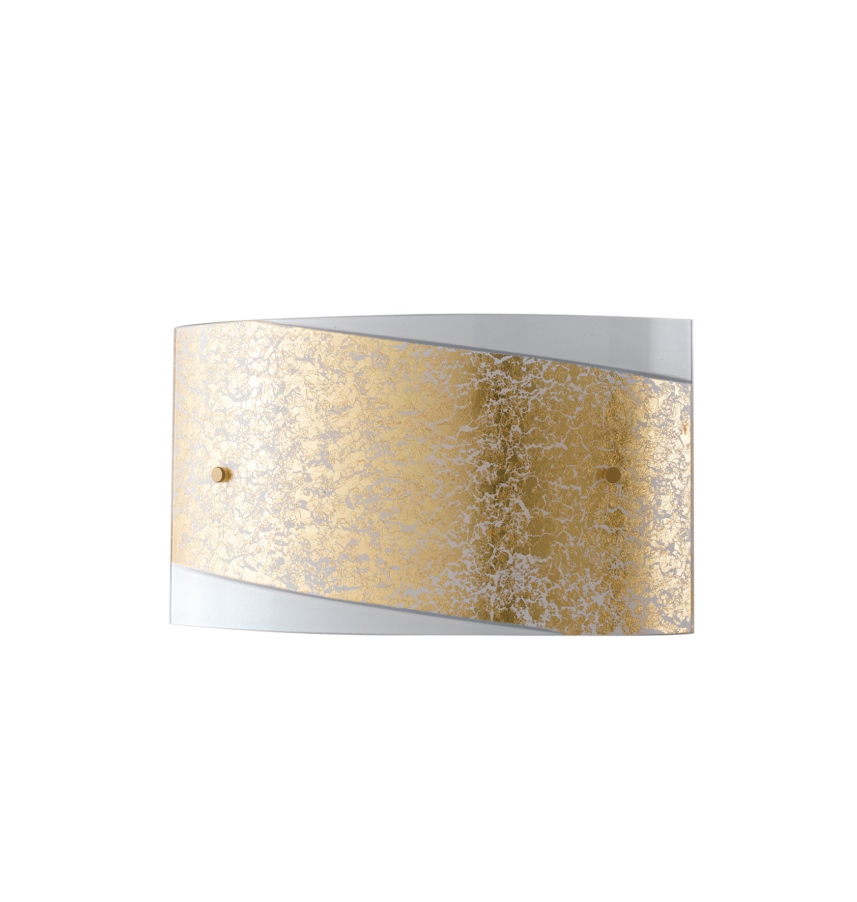"Applique PARIS in vetro con decoro in foglia oro 45x25 cm."