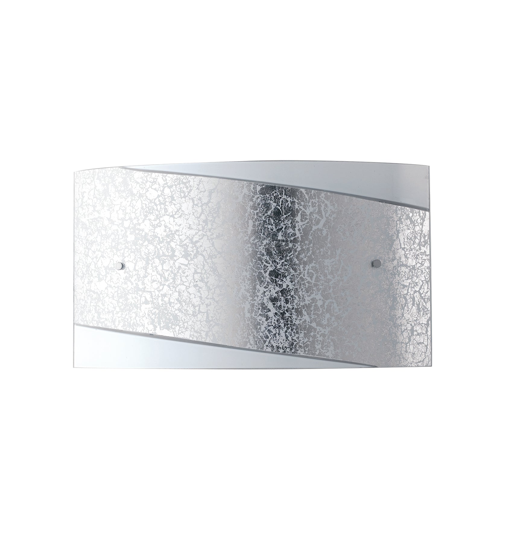 "Applique PARIS in vetro con decoro in foglia argento 45x25 cm."